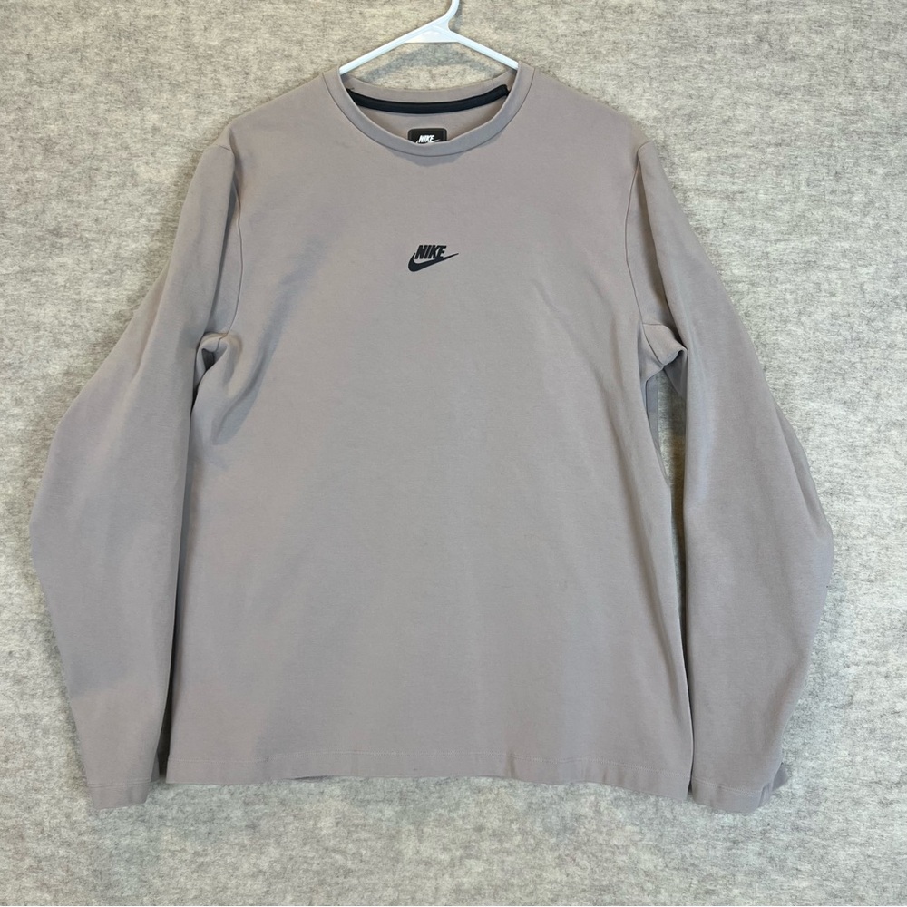 Nike Tech Pack Crew Neck Taupe Long Sleeve Shirt - Size M